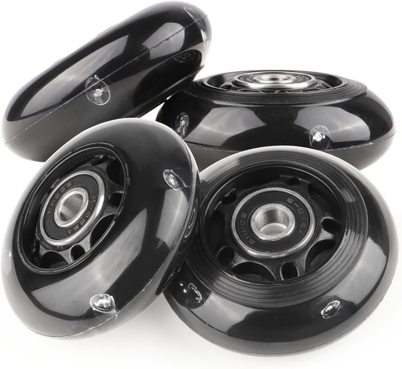 WHEELGOO 8 قطع عجلات التزلج على الجليد مع أضواء LED 64/70/72/76/80 مم مع حوامل 85-88A للأطفال والمبتدئين - Image 4